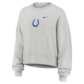 Nike Indianapolis Colts Primetime Phoenix Nike Womens NFL Oversized Pullover Crew in Grey | 01D70BB98-CSV