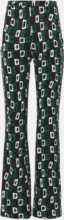 Diane Von Fürstenberg Brooklyn printed jersey flared pants
