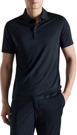 Mango Comfort Stretch Polo in Navy at Nordstrom, Size Medium
