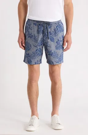 Tommy Bahama Azule Linen Blend Drawstring Shorts in Insignia Blue at Nordstrom, Size Xx-Large
