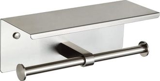 OEM Soporte Doble Para Papel Higi&eacute;nico Con Estante, Para Montaje En Pared