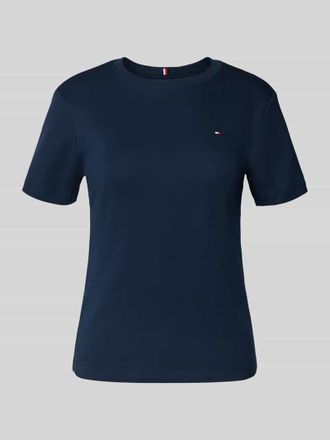 Tommy Hilfiger Slim Fit T-Shirt aus reiner Baumwolle in Marine, Gr&ouml;&szlig;e XL