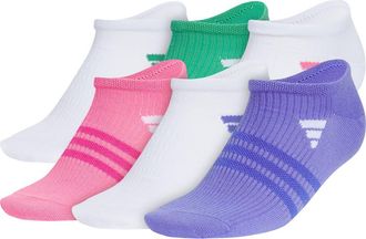 adidas Superlite 3.0 6-Pack Socks in White/Court Green/Pink at Nordstrom Rack, Size Medium