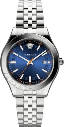Versace Accessoires, Heren, Grijs, ONE Size, Hellenyium Horloge