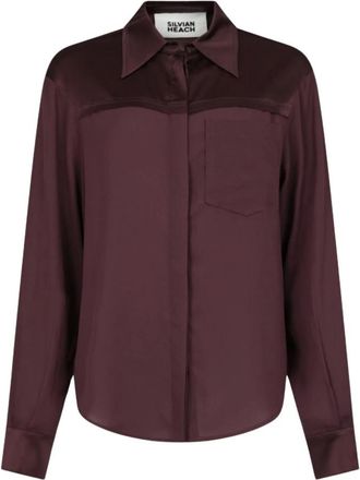 Silvian Heach Ropara Shirt - Dames - Blouses & Shirts - Bruin - Maat: M Poliester