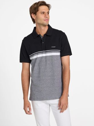 Guess Teo Color-Block Striped Polo