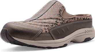 Easy Spirit Traveltime730 Womens Shoes Bronze Leopard : 7.5 WW (EE), Leather