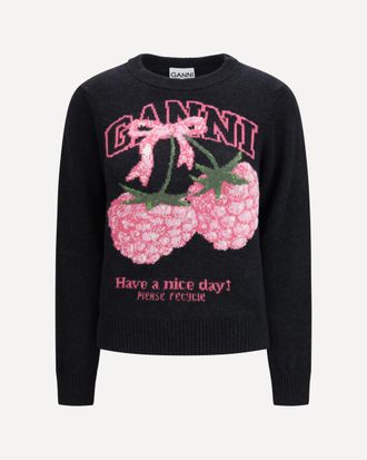 Ganni Raspberry detail Sweater Female XS