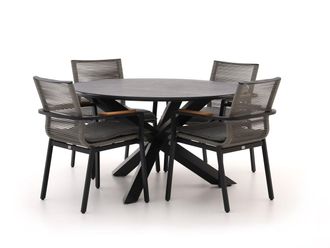 Bellagio la vita attrattiva Bellagio Marudo/Lodola &oslash; 130cm dining tuinset 5-delig stapelbaar