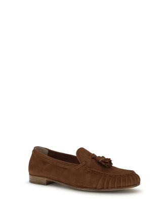 Fratelli Rossetti Womens Brera Suede Loafers Mandorla Calf Leather Bos Taurus