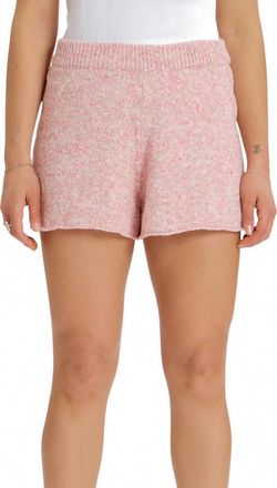 Something Navy Poppy Sweater Shorts In Pink