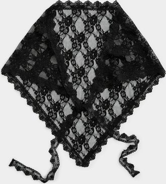 Only Womens Floral lace tie scarf