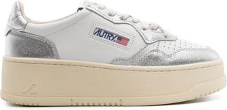 Autry Sneakers, female, White, 7 UK, Medalist Platform Bicolor Leather Trainers