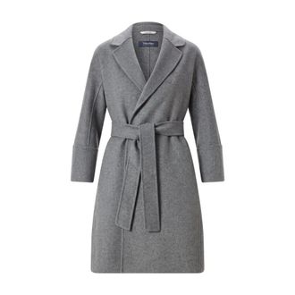 Max Mara Abrigo con cintur&oacute;n - Coats - Mujer - Gris - XL