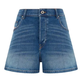 Diesel Denim Shorts, female, Blue, Size: W32 High Waist Denim Shorts