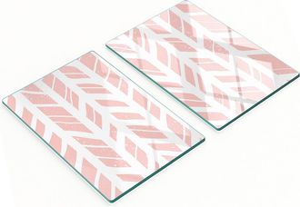 OEM Taglieri Decorativi In Vetro Temperato Con Motivo A Spina Di Pesce, 2x40x52 Cm