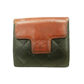 Chanel Black Leather Wallet (Bi-Fold) (Pre-Owned)