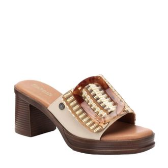 Xti Womens Refresh Step In Sandals In Beige
