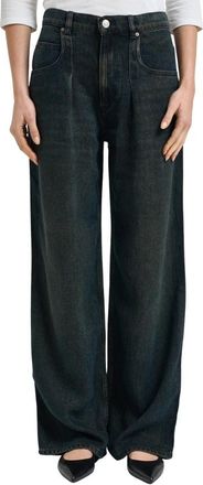 Isabel Marant Rodayna Wide Jeans - Dames - Loose Fit Jeans - Zwart - L - Katoen - Jeans