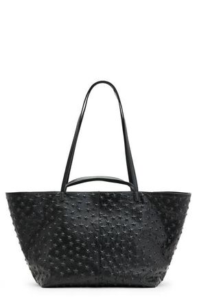 AllSaints Hannah Star Embossed Leather East/West Tote in Black at Nordstrom