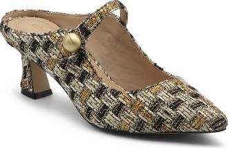 Charles by Charles David Avel Mary Jane Pointed Toe Mule in Black-Gold-Tx at Nordstrom, Size 6.5