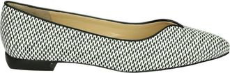 Brunate Witte Gebloemde Pumps - Dames - Ballerinas - Veelkleurig - 40 1/2 EU - Leer - Schoenen