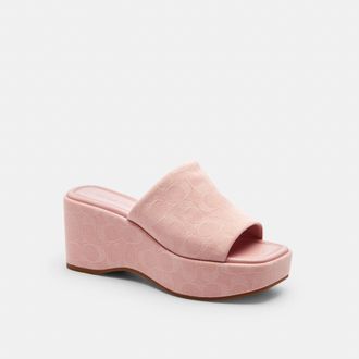Coach Phoebe Platform Sandal In Signature Denim