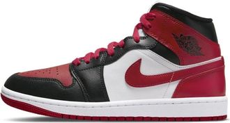 Nike Jordan Mid Wit Rood Zwart Sneakers - Dames - Fitnessschoenen - Veelkleurig - 40 1/2 EU - Leer - Fitness