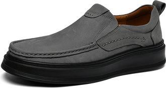 Generic Mens Loafers Slip On Loafer Leather Casual Walking Shoes Comfortable for Work Office Dress Outdoor (Black,6.5)