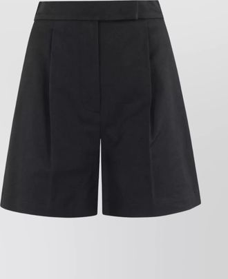 Max Mara pleated shorts with buttoned back pockets
