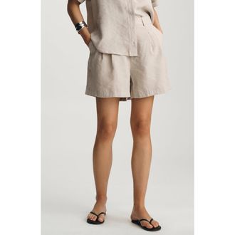 Mavi Pleated Trouser Shorts in Oyster Gray at Nordstrom, Size Medium