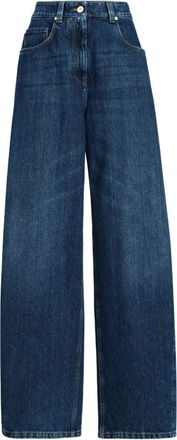 Brunello Cucinelli Wide Leg Denim Pants