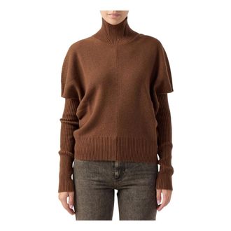 Federica Tosi Dolcevita Manicotti - - Knitwear - Donna - Marrone - M