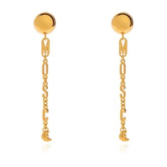 Moschino Oorbellen met hanger - Dames - Oorbellen - Geel - ONE Size - Accessoires
