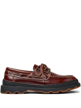 Camper Mens Brutus Moc Toe Loafer In Brown