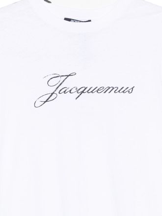Jacquemus Logo Embroidered T-Shirt - White