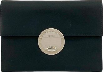 Prada Black Nylon Leather Wallet (Tri-Fold) (Pre-Owned)