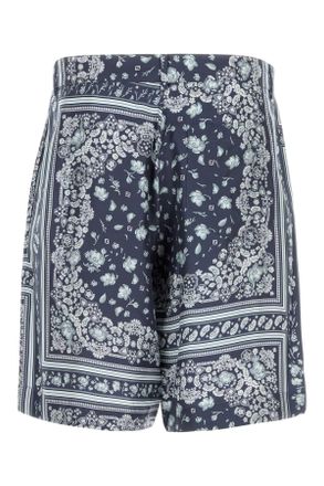 Fendi Mens Printed Silk Bermuda Shorts Baia Exterior