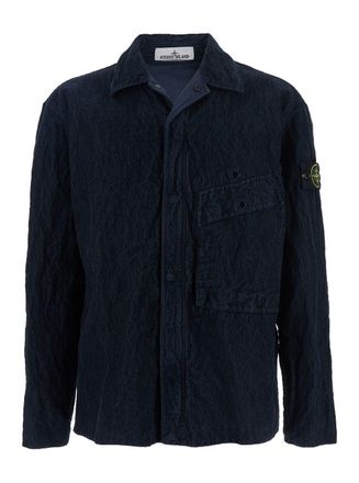 Stone Island Textured Black Overshirt