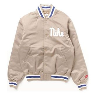 Nike Dugout Loose Satin Jacket Asia Sizing Khaki Sail FQ7970-247