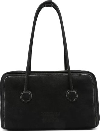 Marge Sherwood Borsa a spalla in pelle scamosciata di vitello con manico - Nero