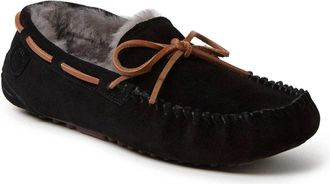 Dearfoams Fireside By Dearfoams Mens Victor Genuine Shearling Moccasin Slipper