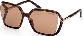 Tom Ford FT1089 SOLANGE-02 52E Womens Sunglasses Tortoiseshell Size 60