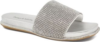 Django & Juliette Womens Yatin Sandals In Silver Leather-Jewels