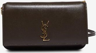 Saint Laurent Smartphone-Etui aus Leder Cassandre