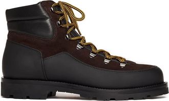 Scarosso Suède leren veterlaarzen - Bruin