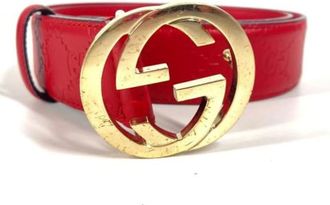 Gucci Pre-owned Belts, female, Red, Size: ONE SIZE Pre-owned Leather belts