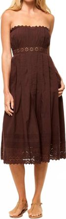 Misa Persis Dress In Brown Eyelet