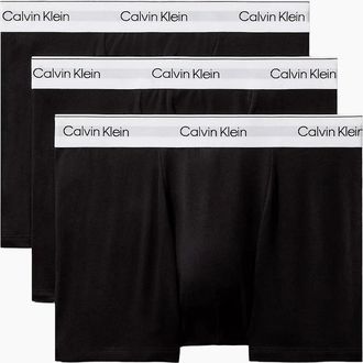 Calvin Klein Mens Calvin Klein 3 Pack Icon Cotton Stretch Relaxed Fit Trunk - Black - Size: 37/36/32