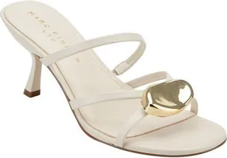 Marc Fisher Natesa Strappy Kitten Heel Sandal in Ivory at Nordstrom, Size 7.5
